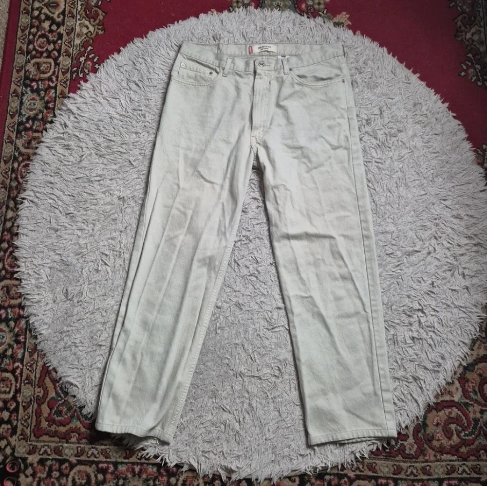 Mens Levis Jeans Relaxed Fit 550 Size 38 Light Tan Stone Khaki Spring Summer ✨️